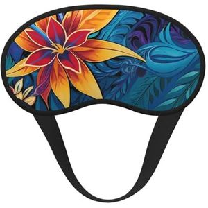 Slaapoogmasker voor dames en heren, zacht, comfortabel slaapmasker, verduisterend, slapende oogbedekking voor reizen, yoga, dutje, werk, tropische bladeren