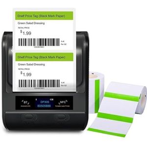 Thermisch Printer DP30S 30-80 Mm Mini Draagbare Thermische Printer BT Barcode Hand Multifunctionele Prijslabelstickermaker Duidelijk Snel(DP30S 1RollColor)