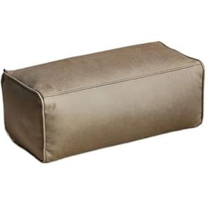 JMORCO Ottomaanse Plus Grote Faux Lederen Ottomaanse Poef Kruk met Vulling Bean Bag Voetsteun Voetbank Hoek Deur Side Seat Futon Frameloos (L-KJC-grijs-C)