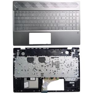 Voor HP Pavilion 15-CW 15-CS TPN-Q208 TPN-Q210 US/Russisch/Latijns laptoptoetsenbord Palmrest bovenste afdekking zilver(US NO Backlit)