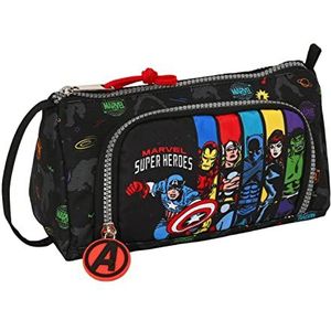 Avengers Super Heroes-tas met opklapbare tas, Zwart, Standaard, casual