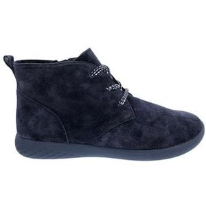 Waldläufer H-Cloé 947801-195-194, enkellaarsje, veloursleer, blauw met rits. - en veters, breedte H blauw, blauw, 37.5 EU Breed