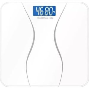 Weegschaal Digitale Display Elektronische Weegschaal Badkamerweegschaal Weegschaal Lichaamsvetweegschaal Personenweegschaal(White)