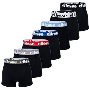 Ellesse Heren boxershorts, verpakking van 7 - Yema boxershorts, logo-band, zonder gulp, katoen stretch, zwart/multi3, 6XL
