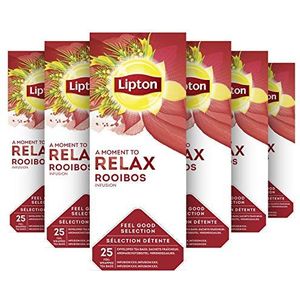 Lipton Feel Good Selection Rooibos Thee, voor een moment van ontspanning - 6 x 25 zakjes