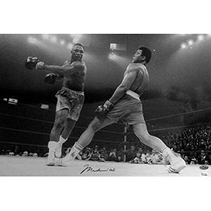 Muhammad Ali vs. Joe Frazier Boksen Metalen TIN Teken Poster Muurplaat Bar Borden Metalen Tin Teken Thuis Keuken Diner Bar Pub en Man Cave Cocktails Retro Schets Decoratie 12""x8"" Inch