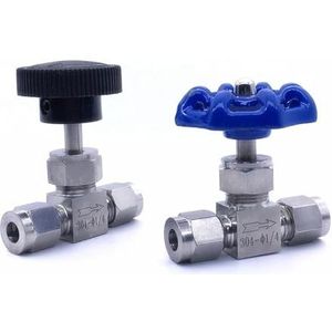 1 Stks Naaldklep Verstelbaar 3 4 6 8 10 12mm 1/8 1/4 3/8 1/2 Pijp Roestvrij Staal 304 Flow Control Rechte 90 Graden Naaldklep (Zwart Recht, 8mm)