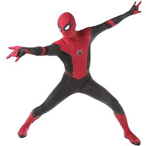 Spiderman Costume Far from Home Cosplay Jumpsuit Superhero Onesies Kids Volwassenen Kledingvoorschrift Bodysuit Halloween Party Fancy Dress Suit,Red-Adults/S 155~160cm