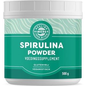 Vimergy Spirulina Poeder, 166 Porties – Snel Absorberende Poeder – Veganistische Supplementen – Zonder Antiklontermiddel, Vulstof, Smaakstof of Suiker – Non-GMO en Glutenvrij, 500g