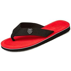 Dames Zomer Slippers Zomer heren slippers hoge kwaliteit strand sandalen antislip casual schoenen slippers groothandel Sloffen (Color : Red, Size : 9.5)