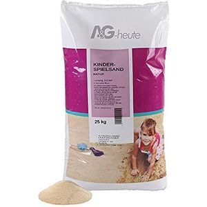 A&G-heute Min2C Speelzand, 25 kg, kwartszand voor kinderspeelzand, zandbak, decoratief zand, getest, gezeefd, fijn beige kwaliteit