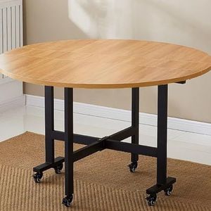 Ruimtebesparende Opvouwbare Eettafel - Herfstblad Eettafel, Opvouwbaar In 3 Vormen Ruimtebesparend Meubilair For Werken, Studeren En Dineren (Color : Color 1, Size : 100x75CM)