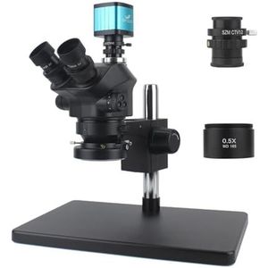 1080P 48MP 4K HDMI USB Digitale Videocamera Simul-Focal 50X 100X Stereo Trinoculaire Microscoop C Mount Telefoon Solderen PCB Reparatie(With 0.5x)