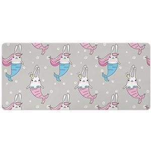 Magic Leuke Konijnen Zeemeerminnen Mode Bureau Muismat Antislip Gaming Muismat Accessoires Decor 40x90cm