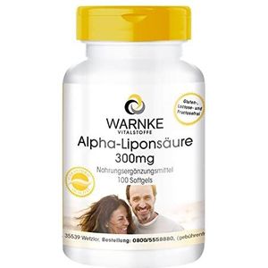 Warnke Vitalstoffe - Alfaliponzuur - 100 Softgels - Zwavelhoudend Vetzuur