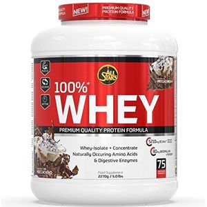 ALL STARS Whey Proteïne (2270g, Mochaccino), crèmige proteïne shake met wei-isolaat + weiconcentraat, hoogwaardig proteïnepoeder, ca. 22 g eiwit/portie