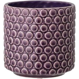 Nordring Dotty Vintage plantenpot voor kamerplanten, bloempot, diameter 12,5 cm, paars, keramiek