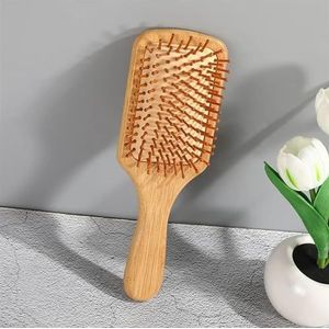 Houten kam professionele luchtkussen haaruitval massage borstel haarborstel kam hoofdhuid haarverzorging gezonde bamboe kam (maat : 6)