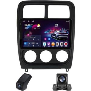 Carplay autoradio 2 Din geldt voor Dodge Caliber PM 2009-2013 met Android Auto Bluetooth 9 inch touchscreen autoradio met FM-radio GPS stuurwielbediening+achteruitrijcamera(C30Plus)