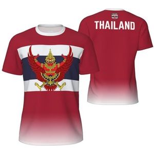 Sport Mesh T-Shirt Thailand Vlag voor Running Bike Voetbal Tennis Voetbal Fitness Tees 3D Gedrukt, Meerkleurig, S