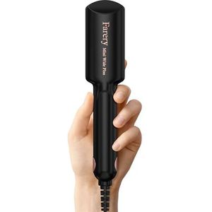 FARERY Brede mini-reisstijltang, kleine stijltang voor kort en lang haar, draagbare reis-mini-stijltang, dubbele spanning, keramische verwarmingsplaat