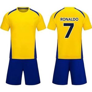 AMAZOA 2024/2025 Voetbal Uniform Meisjes Jongen Voetbal Jerseys Kid Trainingspak Sportkleding Korte Mouwen Jersey Shorts Voetbal Pak, 1 kleur, Yellow7CL_20