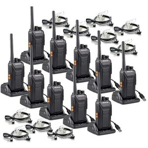 Retevis RT27 - Portofoons - Zwart - 16 Kanalen - Professionele Walkie Talkie met Headset en USB-laadstation