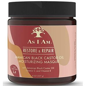 As I Am Jam. Black Castor Oil Moist. Masque 8oz