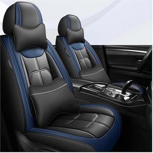 Stoelhoezen Universele Autostoelhoes Voor SUBARU Voor Legacy WRX Voor Liberty Voor Tribeca Voor Crosstrek Auto-accessoires Autostoelbekleding (Color : Luxury Black Blue)