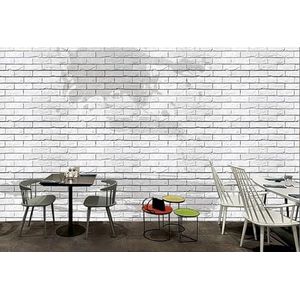 Donker betonbehang abstract behang bakstenen muur achtergrond café restaurant muurschildering 3D 350 x 245 cm