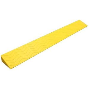 Rolstoelhelling, drempelhellingen met antislip, voor deuropeningen, rolstoelhelling voor binnen, rolstoel, scooter, veegrobot, gemakkelijke toegang tot de drempel(Yellow,39x6.2x2.7in)