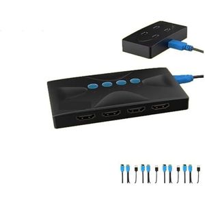 4-poorts KVM-switch USB 4-ingang 1-uitgang HD-scherm Hostbewaking for meerdere computers Muis Toetsenbord delen Apparaten,Schakelde soepel