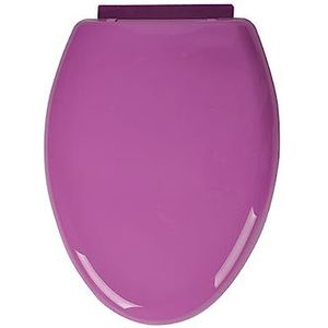 Langwerpige toiletbril, langzaam sluitende toiletbril met montageaccessoires en scharnieren, eenvoudige installatie en ook gemakkelijk schoon te maken, toiletbril langwerpig, rood(Size:Purple)