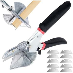 Mritrit - Verstekschaar - Metalen Hoekschaar - Inclusief 10 Reservemesjes - 45-135 Graden