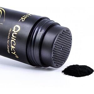 Hair Quicky® Premium Hair Fibers, shaar, direct effect bij geheime hoeken, gedeeltelijke gladheid, haaruitval en licht haar, voor mannen en vrouwen, natuurlijke keratine |12g | zwart