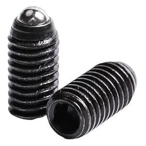 Bal plunjer veer plunjer stelschroef, Inbusbouten met veerkogelplunjer Stelschroeven M3 - M12 Roestvrijstalen veer Hex 12,9 stalen kogelpuntplunjerschroef(12.9 Black Steel,25MM-M10 2PCS)