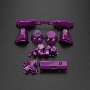 Vervangende volledige set knop bumper triggerknoppen gids Dpad RT LT RB LB ABXY ON Off Button Kit voor Xbox One Slim Xbox One S Controller (paars)