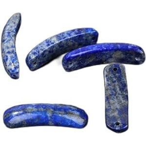 2 stks/partij Rechthoek Charms Bead Natuurlijke 35x10mm Amethisten Tijgeroog Lapis Lazuli Connector Kralen Voor DIY Bangle Armbanden-NO.2 Lapis Lazuli-35x10mm