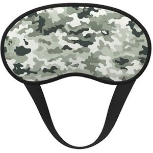 Slaapoogmasker voor dames en heren, zacht, comfortabel slaapmasker, verduisterend, slaapoogbedekking voor reizen, yoga, dutje, werk, witte camouflage