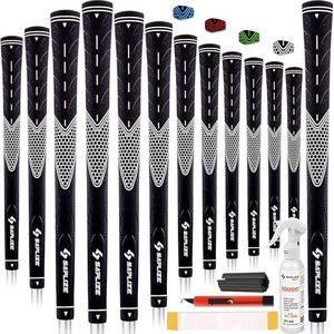 SAPLIZE Golf Handvatten Midsize 13 Handgrepen met volledige Regripping Kit Anti-Slip Rubber Golf Club Grips, Wit