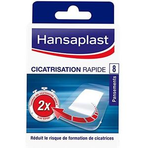 Hansaplast Bestrating, snelle wondgenezing, met actieve gel, groot, 8 stuks