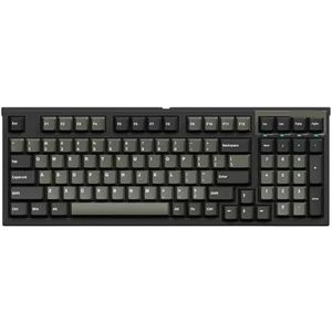 QPSJXN FL980 Mechanisch toetsenbord 98 RGB RGB met achtergrondverlichting met drie modi voor gaming en kantoorgebruik (enkele modus zwart)