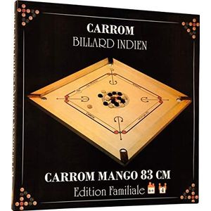 Carrom Art | Carrom: Mango – 83 cm – familieuitgave | Indiase biljart | vanaf 6 jaar | 2-4 spelers | 20 minuten