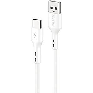 USB C-kabel, Foneng 3ft Type C-oplader Wierook USB-kabel, USB A naar Type C oplaadkabel Snel opladen voor Samsung Galaxy S10 S10+/ Note 8, LG V20 en andere USB C (zwart), X36