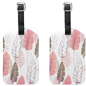 Bagage Labels, Retro Rose Bloem Print Bagage Bag Tags Reizen Tags Koffer Accessoires 2 Stuks Set