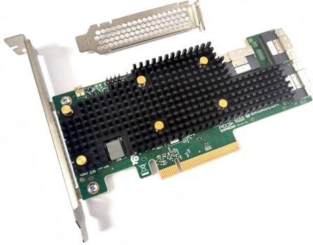 Broadcom - Hba 9600-24i - Pcie Sata/Sas-opslagcontroller - Groen/Zilver