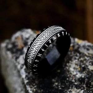 Vintage Odin Noorse Viking Amulet Rune Ringen Voor MannenRoestvrij Staal Keltische Knoop Ring Bruiloft Sieraden Valentijn
