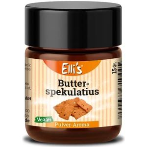 Ellis Aromen boter speculatius koekjes poeder levensmiddelaroma - veganistisch en caloriearm - geschikt voor levensmiddelen en vloeistoffen voor het bakken en koken zoals pap en kwark