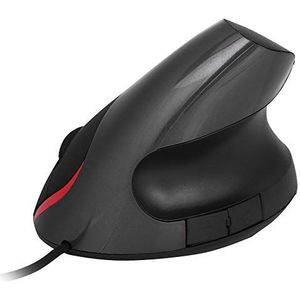 Ergonomische verticale muis, ASHATA verticale muis Verticale ergonomische optische muis, draagbare USB optische optische verticale muis 3200 DPI 6 knoppen, voor pc/laptop, notebook enz. (Zwart)