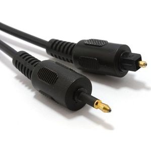 Audio Kabel TOSlink Plug naar MINI-TOSLink OPTICAL 3.5mm Jack 2m Zwart